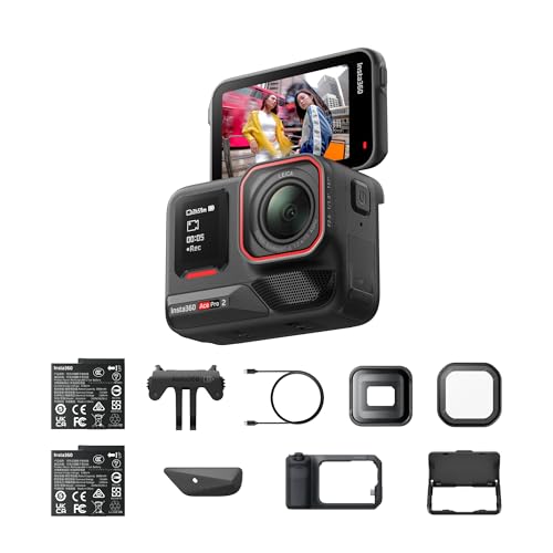 Insta360 Ace Pro 2 �v���V���[�^�[�L�b�g - 8K�h���A�N�V�����J�����i���C�J�����J���j�A1/1.3�C���`�Z���T�[���ځB�X�g���[�g�B�e�O���b�v Pro�A�V�l�}�e�B�b�N�����Y�A�u���b�N�~�X�g�t�B���^�[�t���B