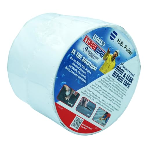 Image of EternaBond RoofSeal White 4 inch x25' MicroSealant UV Stable RV Roof Seal Repair Tape | 35 mil Total Thickness - EB-RW040-25R - One-Step Durable, Waterproof and Airtight Sealant