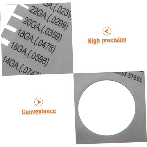 Conjunto de 2 reglas de acero inoxidable ULTECHNOVO para medir huecos de soldadura y espesores de metal, herramientas de medición precisa para suministros de soldadura miniatura 3