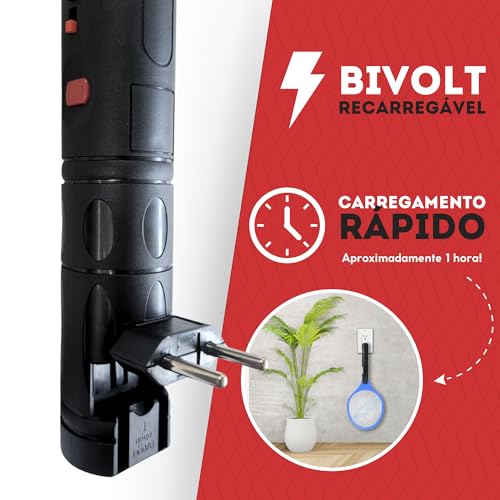 Raquete Mata Mosquito Pernilongo Kit 2 Raquete Elétrica Bivolt Recarregável