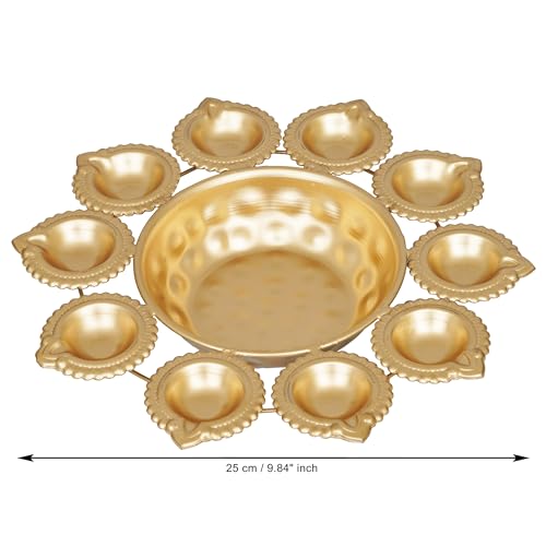 Webelkart Diya Shape Flower Decorative Urli Bowl for Home Decor Bowl for Floating Flowers and Tea Light Candles Home,Office and Table Decor| Decorative Items for Home (Designs-2)