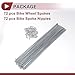 TUCKBOLD 72 Set 14G Bicycle Spokes 299mm Bike Wheel Spokes Carbon Steel Galvanized Silver Tone