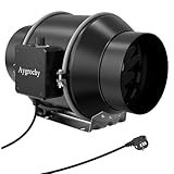 Aygrochy 150mm Extracteur d'Air avec Moteur EC, Ventilateur de Gaine Silencieux 683 m³/h, pour booster, tentes de culture, l'évacuation de l'air, de la fumée et de la poussière.