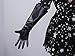 DooWay Women Black Long Leather Gloves Touchscreen Unisex Gauntlet Wide Sleeve Cosplay Dress Finger 20