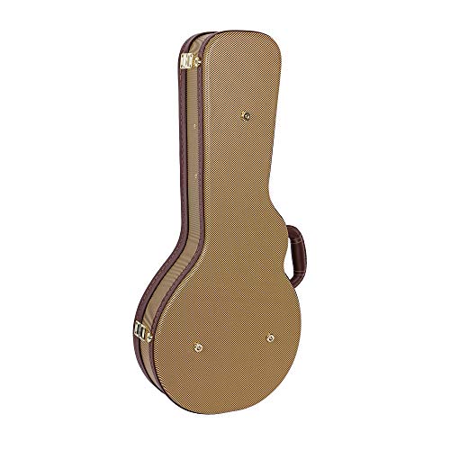 Image of Crossrock Deluxe Wood Hard Case for F-style Mandolin, Tweed(CRW600MFTW)