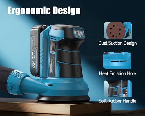 Tilswall 20V Cordless Orbital Sander Kit