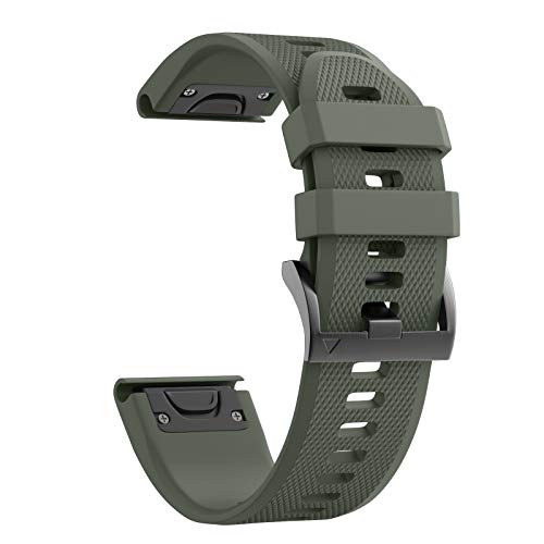 ANCOOL for Fenix 7X/Fenix 6X/Fenix 5X/Fenix 8 51mm Watch Band 26mm Quickfit Bands Compatible with Fenix 6X Pro/7X Pro/5X Plus/3/Descent MK 2/2i/MK 3 51mm Smartwatch(Army Green)