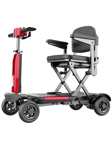 X-11 Scooters de Movilidad, Scooter de Movilidad Ligero y Plegable de 4 Ruedas - Duración de la batería de hasta 30km - Asiento cómodo - Ideal para Personas Mayores y discapacitadas