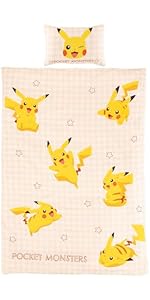 Amazon.co.jp: MORIPiLO ポケモン 布団カバーセット (ピカチュウ