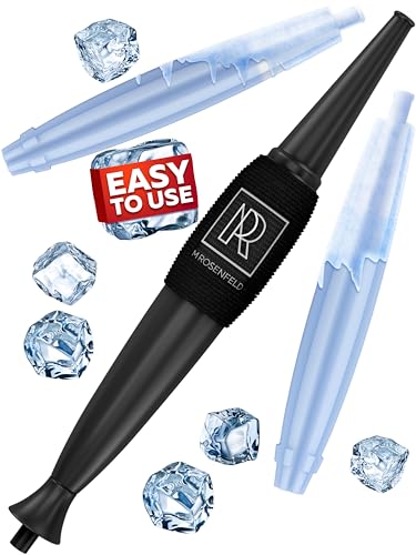 M. ROSENFELD Premium Ice Pipe Hookah - ICE Bazooka inc 2 Reinforced Cooling Packs & Soft Grip - Improved Hose Hookah Mouth Tips - Hookah Mouthpiece Accessory Set Cooling pad - Ice Hookah Hoses