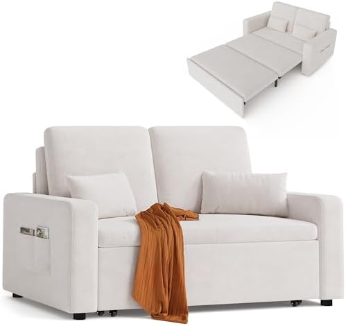 Xbro 2 Seater Sofa Bed, 3-in-1 Convertible Armchair with Bed, Two...