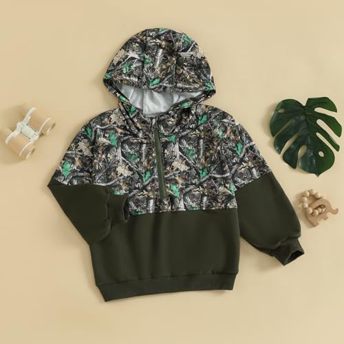 Toddler Boy Hoodies Camouflage Zip-up Long Sleeve Boys Hooded Jacket Fall Winter Halloween Festival Outfits2