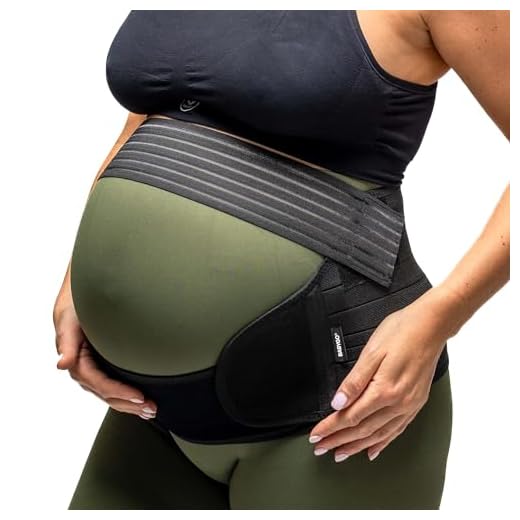 BABYGO® 4 in 1 Pregnancy Support Belt Maternity & Postpartum Band - Relieve Back, Pelvic, Hip Pain, SPD & PGP | inc 40 Page Pregnancy Book for Birth Preparation, Labor & Recovery (Large, Black)