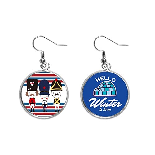 Pendientes de gota de la bandera británica como regalo histórico original