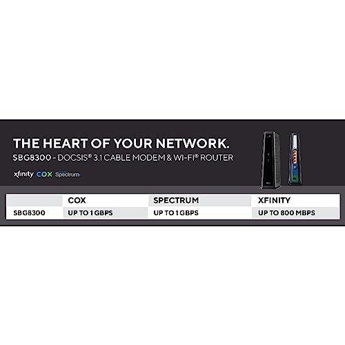 ARRIS (SBG8300) - Cable Modem Router Combo - Fast DOCSIS 3.1 Gigabit & AC2350 WiFi ,Comcast Xfinity, Cox, Spectrum & more, 1 Gbps Max Internet Speeds , 4 OFDM Channels by ARRIS - Image 3
