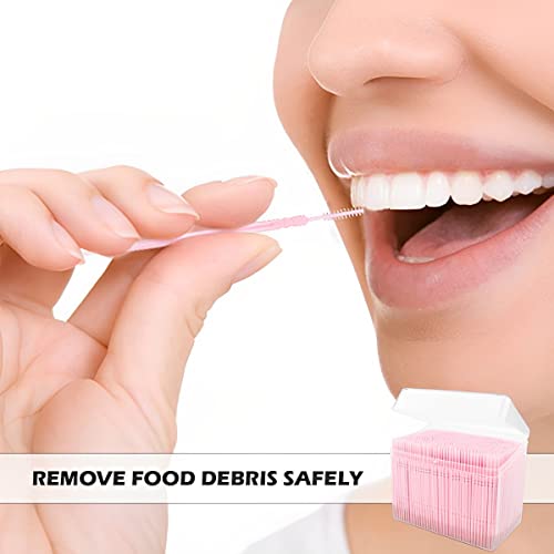 Anronch Double Head Disposable Interdental Brushes, 1060 Pcs Oral Hygiene Cleaner Stick Portable Plastic Toothpicks Oral Care Toothpicks Teeth Cleaning Tool #TOP6
