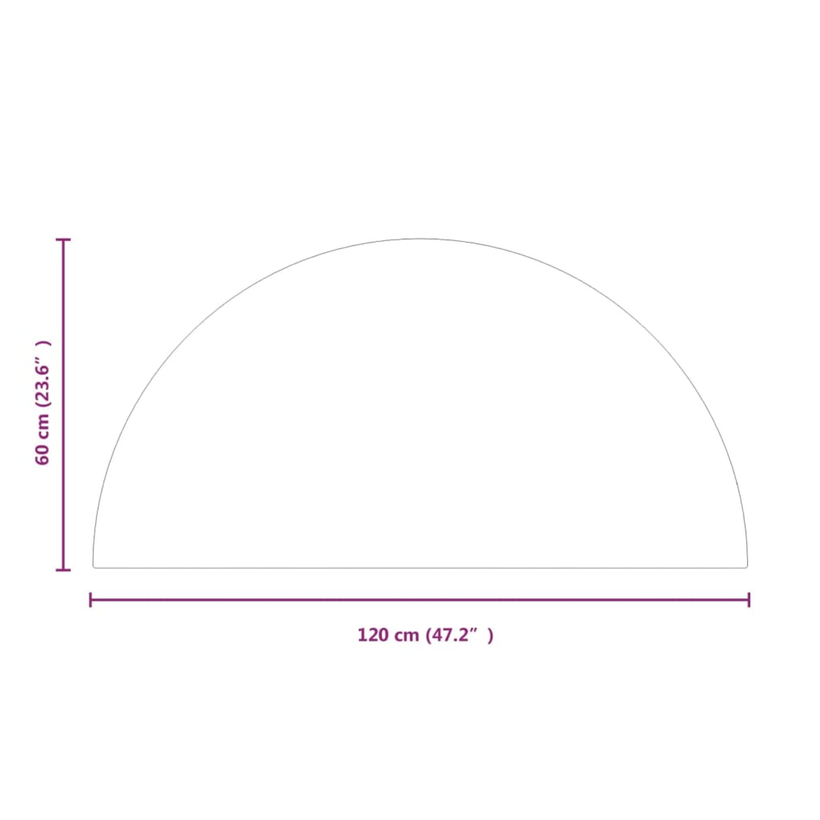 Placa de cristal para chimenea, semicircular, 1200 x 600 mm, protector de suelo para parquet y superficies laminadas, base de estufa resistente a altas temperaturas, cubierta de suelo de vidrio