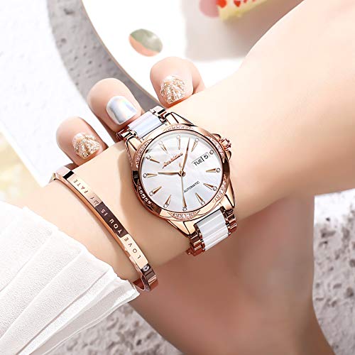 Image of OLEVS Watches Women with Date Silver Stainless Steel Luxury Ladies Watches with Small Writs Diamond Watches for Women Waterproof Elegant Dress Quartz Analog Women's Wrist Watches Reloj de Mujer