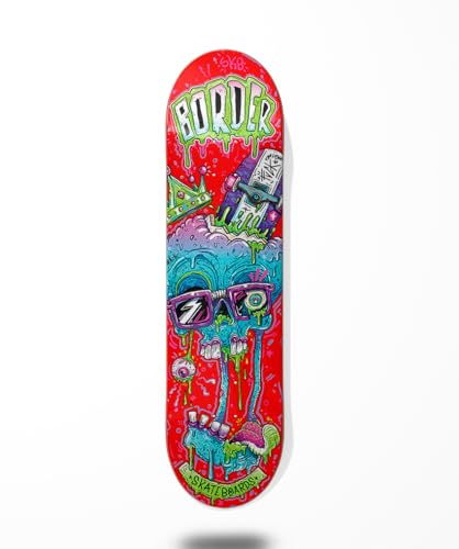 Border monopatín Skate Skateboard Deck Tabla - Gonorrea Red 8.25