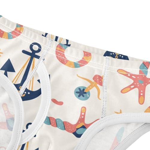 KLL Nautical Themed Simple Anchors Toddler Boy Pure Cotton Underwear Briefs Cute Undies4