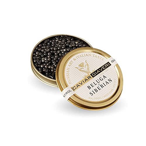 Caviar Giaveri Kaviar Beluga siberian aus Italien Huso huso X Acipenser baerii Störrogen italienische Zucht 30gr