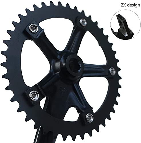 Ganopper 165Mm Single Speed Bike Crankset 44T 130Bcd Square Taper Fixie Fixed Gear Bike Crank Set Cycling Fixedgear Conversion Kit #TOP2