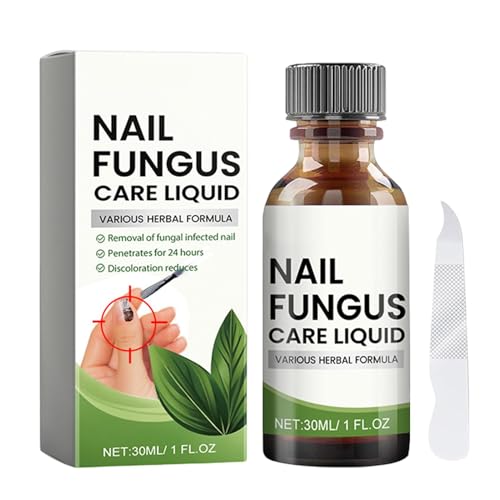 Líquido de reparación de uñas de los pies, líquido fortalecedor, tratamientos de uñas descoloridas, con nutre y repara, seguro y fácil de usar, 50 ml, 3 x 3 x 7,9 cm, para hombres y mujeres