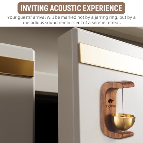 HASTHIP Store HASTHIP Wooden Door Bell Beech Magnetic Chimes - Image 7