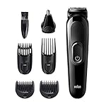 Braun Hair Clippers for Men MGK3220, 6-in-1 Beard Trimmer, Ear and Nose Trimmer, Mens Grooming Kit, Cordless…