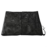 babominimer Bolsa de malla para filtro de estanque con cordón de 47 x 47 cm para estanque de peces, acuario y piscina, barrera de desechos de poliéster negro, malla fina de 2 mm para obstruir