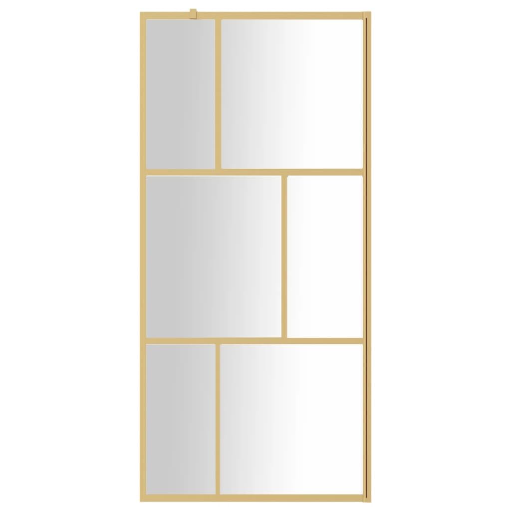 ZEYUAN Parete per Doccia Walk-in Vetro Trasparente ESG 90x195 cm Oro,Parete per Doccia Walk-in,Parete Doccia,Componenti Doccia,Pareti Doccia-154955