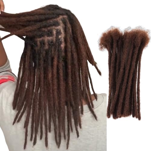 Viovian 0.6cm Dark Brown Dreadlock Extensions Human Hair 8 Inch
