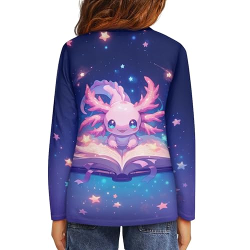 Image of Kids Long Sleeve Shirts for Girls 3-16 Year Old Cute Clothes for Teen Girls Casual Workout Tops