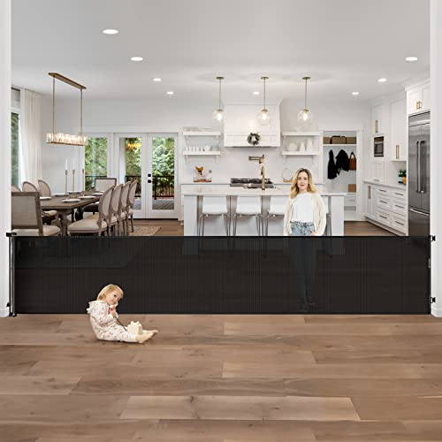 165 Inch Extra Long Baby Gates For Large Openings Retractable Baby Gates Extra Wide Baby Gate Indoor Extra Large Baby Gate Retractable Dog Gates For The House Outdoor Pet Gate Mesh Dog Gate #TOP4