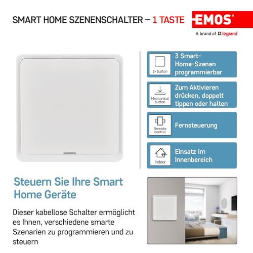 Interrupteur de scène ZigBee EMOS GoSmart portable avec affichage LED