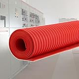 Esterilla Aislante Antideslizante Alta Tensión, Alfombrilla Goma Cortable Resistente Al Calor, Eléctricas, para Cubrir El Suelo En Proyectos De Ingeniería(Red,6ft*0.23in/1.8m*6mm)
