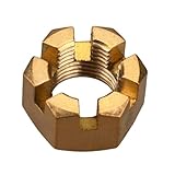 90171-14013 Kronenmutter for Außenbordmotor, Außendurchmesser 24 mm, Innendurchmesser 12,5, Höhe 15, Bootsmotor, Ersatzteil, 1 Stück