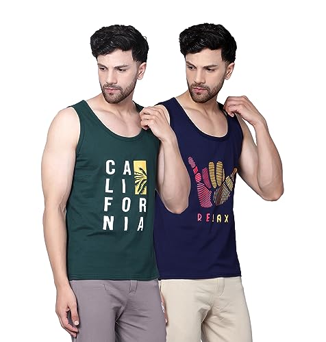 Image of Designer Men Vest Versatile Cotton Sando /Baniyan /Ganji for Boys - Perfect for Gym Workouts, Vacations, and Beaches