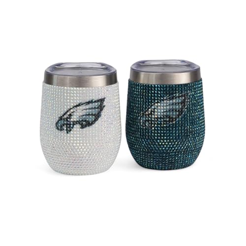 Memory Company Eagles 2-Pack Bling SS Stemless Wine Tumblers