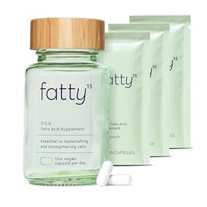 Fatty15 C15:0 Pentadecanoic Acid Supplement The Longevity Nutrient – 90 Vegan Capsules – 3X Cellular Benefits of Fish Oil EPA Omega 3 Supplements – Liver Support & Mitochondrial Health