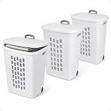 Sterilite Ultra Wheeled Hamper 3-Pack