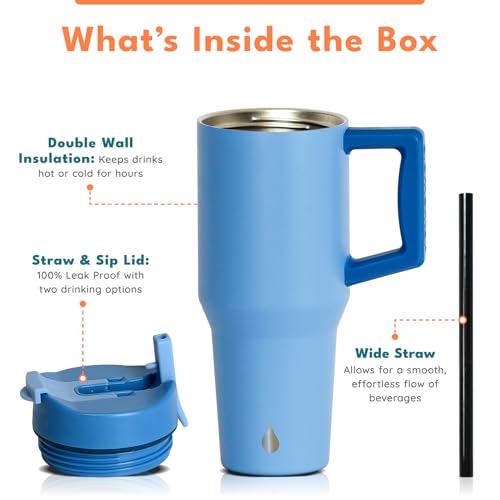 Image of Elemental 100% Leak Proof 32oz Tumbler with Handle & Straw Travel Mug