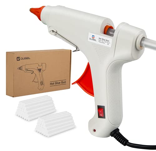 OUBEL Heißklebepistole, 60W Industriell Klebepistole mit 50 Stück 11mm Transparente Klebesticks, Schnelle Erhitzung für DIY Handwerk, Reparaturen in Haus & Büro Cover