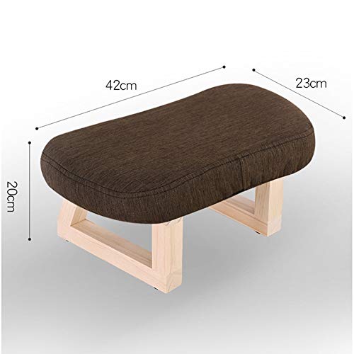 Chaise basse simple en bois pour entrée et salon beige