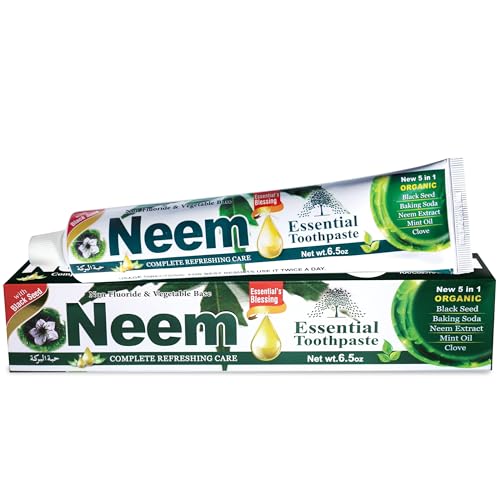 Neem Essential Toothpaste New 5 in 1 100% Fluoride...