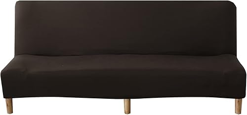 WOMACO Funda estampada para futón, fundas elásticas para sofá o cama, tamaño Full Twin Queen, sin brazos, color café, fundas protectoras con parte disponible en Yaxa Peru