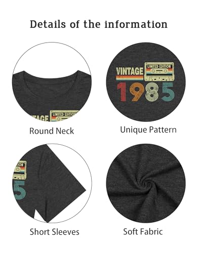 40th Birthday Gifts Men Vintage 1985 Shirt Mens 40 Year Old Graphic Tee Dad Fathers Gifts4