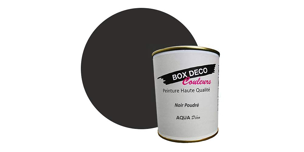 BOX DECO COLORES Pintura mural acrílica con aspecto mate Aqua Deco - 750 ml, negro en polvo