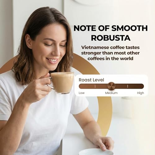 Vinacafe Instant Coffee Packets 3 in 1 Authentic Vietnamese Taste, Balanced Medium Roast Coffee Mix for Quick Preparation at Home, Office or Travel, Single Serve Sachets (Pack of 1 | 20 Sachets Per