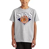Junk Food NBA - Phoenix Suns - Court Classic - Officially Licensed Youth Short Sleeve Fan Tee for Boys and Girls Grey